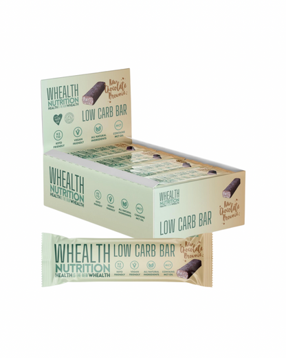 RAW CHOCOLATE BROWNIE LOW CARB BAR - 12 x 55G