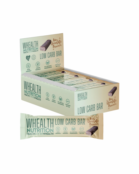 RAW CHOCOLATE BROWNIE LOW CARB BAR - 12 x 55G