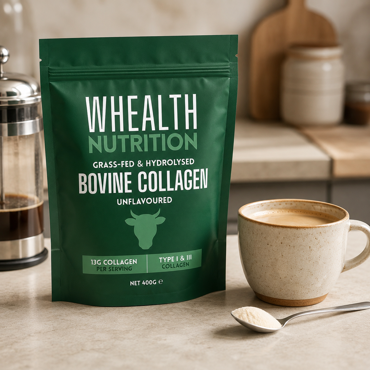 GRASS-FED & HYDROLYSED BOVINE COLLAGEN PEPTIDES - 400G