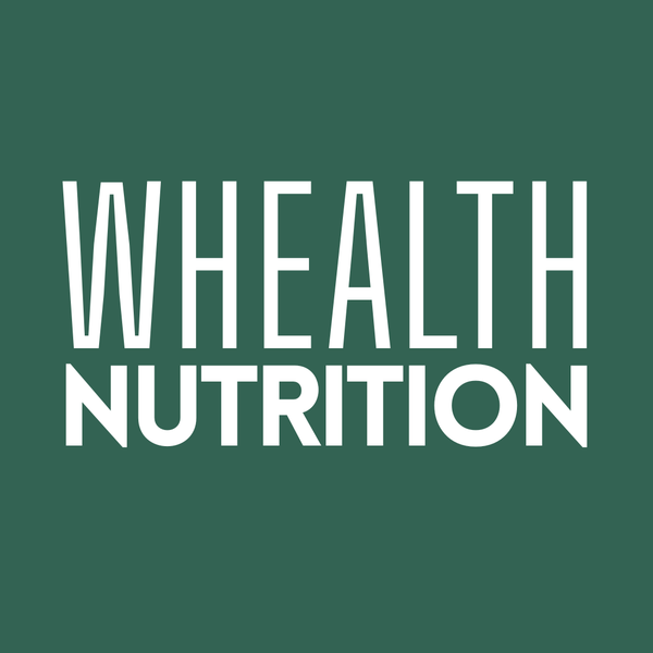 White text 'WHEALTH NUTRITION' on a green background